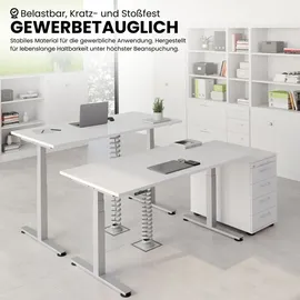 bümö Schreibtisch 120x80 cm Graphit / Silber