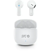 SPC Zion 2 Play – Bluetooth-Kopfhörer In-Ear mit 28h Akkulaufzeit bei mehrfacher Aufladung, ultrakompakt, Freisprecheinrichtung, Sprachassistent und sehr kleines USB-C-Ladegehäuse - Weiß