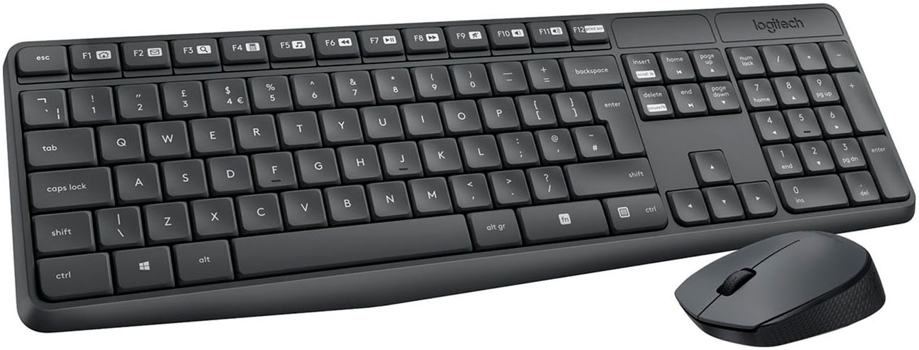 Logitech Tastatur »MK235«, (Ziffernblock-Windows-Sperrtaste-USB-Anschluss) Logitech grau
