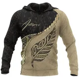 keephen Herren Viking Odin Celtic Wolf Hoodies Retro nordische Mythologie Viking Thors Hammer Druck Kapuzenpullover mit Tasche - XL