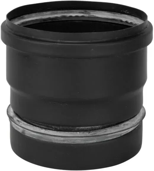 Bertrams Pelletino Ofenanschlussstück 10OAS100-100S 100 mm, zylindrisch, 100 x 0,6 mm, schwarz