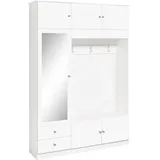 borchardt Möbel Kompakta Garderobenschrank 140 x 36 x 202 cm weiß