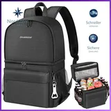Kühlrucksack 2-IN-1 Isoliertasche Auslaufsicher für Picknick Strand Wandern 24