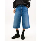 Tommy Hilfiger Shorts TOMMY JEANS "THEO", Herren, Gr. 38, N-Gr, denim schwarz, Denim/Jeans, Obermaterial: 100% Baumwolle, unifarben, relaxed fit kniebedeckend, Hosen Shorts, Relaxed fit mit Taschen