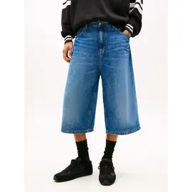 Tommy Hilfiger Shorts TOMMY JEANS "THEO", Herren, Gr. 38, N-Gr, denim schwarz, Denim/Jeans, Obermaterial: 100% Baumwolle, unifarben, relaxed fit kniebedeckend, Hosen Shorts, Relaxed fit mit Taschen