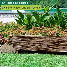 WINDHAGER Beeteinfassung Weide 100 x 20/35 cm beige