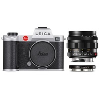 Leica SL2, Kit mi t Leica Noctilux M 50mm f/1,2 ASPH. inkl . M Adapter L silbern