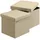 CASARIA Sitzhocker 2er-Set Beige 38x38x38cm Faltbar