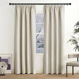 NICETOWN Thermo Vorhang Beige Verdunkelungsvorhang für Schienensystem