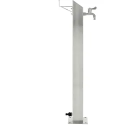 vidaXL Garten-Wassersäule Edelstahl Quadratisch 95 cm