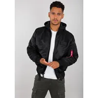 Alpha Industries Bomberjacke ALPHA INDUSTRIES "Alpha Industries Men - Bomber Jackets MA-1 ZH Back Print" Gr. L, schwarz (schwarz, reflective) Herren Jacken