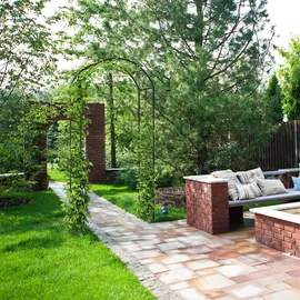 Relaxdays Rosenbogen 224 x 110 x 41 cm Schwarz