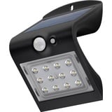 goobay LED Solar-Wandleuchte mit Bewegungsmelder 1,5 W, Schwarz