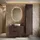 Badplaats Rimini Badezimmerschrank 38 x 33 x 170 cm Walnuss Braun MDF/Spanplatte/Massivholz