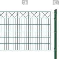 Arvotec Doppelstabmattenzaun »EXCLUSIVE 120 zum Einbetonieren "Karo" mit Zierleiste«, Zaunhöhe 120 cm, Zaunlänge 2 - 60 m 18597141-0 dunkelgrün H/L: 120 cm x 44 m