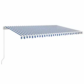 vidaXL Gelenkarmmarkise 500 x 350 cm blau/weiß 3069016