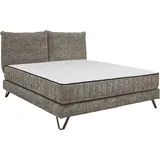 Set One by Musterring Boxspringbett Baldwin 180 x 200 cm Stoff Grau