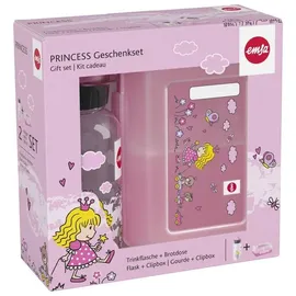 Emsa Kinder Trinkflasche & Lunchbox Prinzessin transparent,