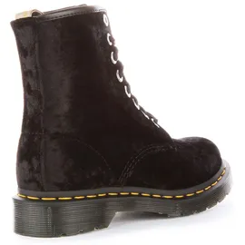 Dr. Martens Vegan 1460 Crushed Velvet Schnürstiefel In Schwarz