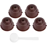 Wiederverwendbare Kaffeefilter Aus Lebensmittelechtem Edelstahl 304, Nachfüllbare Kapseln, Braun
