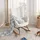MEUBLE COSY Schaukelsessel Cosy gepolstert 60 x 99,5 x 84 cm Beige mit Kissen