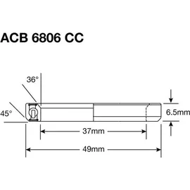 Enduro Bearings ACB 6806 CC Angular Contact) - 37x49x6.5 36x45°,