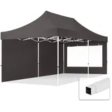 TOOLPORT Faltpavillon 3 x 6 m inkl. 2 Seitenteile dunkelgrau 59051