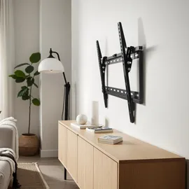 Tectake TV Wandhalterung für 32 - 100 Zoll (81 - 254 cm) neigbar und stufenlos breitenverstellbar, bis 70kg Schwarz