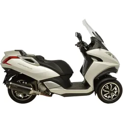 LeoVince SLIP-ON Edelstahl SBK NERO für PEUGEOT METROPOLIS 400i