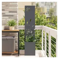 vidaXL Sichtschutz-Leinwand 50 x 150 cm Anthrazit Stahl