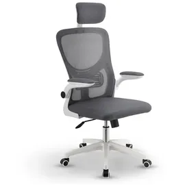 Juskys Baltimore Drehstuhl Kunststoff Grau