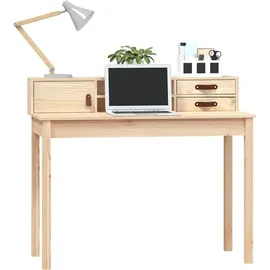 vidaXL Schreibtisch 110x50x93 cm Massivholz Kiefer