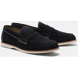 Bootsschuh TIMBERLAND "CLASSIC BOAT BOAT SHOE", Gr. 41,5 (8), blau (navy), Leder, sportlich, Schuhe
