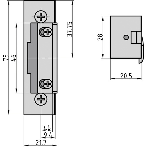 ASSA ABLOY Elektro-Türöffner, Metall, mit mechanischer Entriegelung