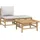 vidaXL Garten-Lounge-Set 3-tlg. grau Bambus