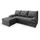 masseno Ecksofa Rita M Velours 3-Sitzer Grau