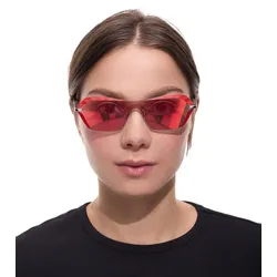 adidas Sonnen-Brille Damen mit roten Gläsern und roten Bügeln UVA & UVB Schutz Freizeit-Brille OR0015 0068U Rot - One-Size