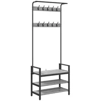 VidaXL Garderobenständer Grau Sonoma 75 x 34 x 184