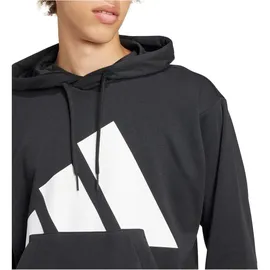 adidas Essentials Big Logo French Terry Kapuzenpullover Black / White 2XL