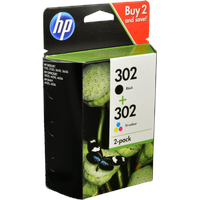 2 HP Tinten X4D37AE  302  1 x BK + Color