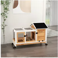 PawHut Kleintierstall 108 x 58 x 73,5 cm gelb