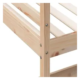 vidaXL Hochbett mit Schreibtisch 90x200 cm Massivholz Kiefer