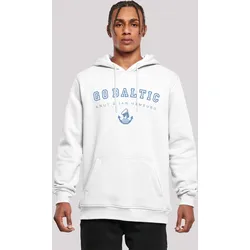 Kapuzenpullover F4NT4STIC "Go Baltic", Herren, Gr. 4XL, weiß, Obermaterial: 65% Baumwolle, 35% Polyester, casual, slim fit, Langarm, Pullover, Print
