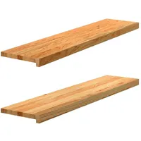 vidaXL Fensterbänke 2 Stk. Hellbraun 110x25x2 cm Massivholz Eiche