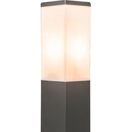 QAZQA Moderne Außen-Pollerleuchte Edelstahl 80 cm IP44 Lieferumfang: E27 LED weiß