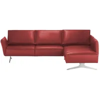 KOINOR Ecksofa Leder  Vineto , rot , Maße (cm): B: 272 H: 83 T: 207