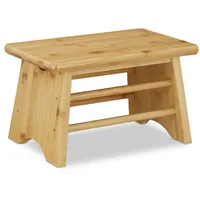 Relaxdays 2 x Fußbank Bambus, Hellbraun