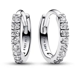 Pandora 293015C01 Damen-Creolen Ohrringe Funkelnde Umarmung Silber