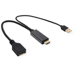 VALUE 4K HDMI-DisplayPort Adapter v1.2 HDMI ST - DP BU - Adapter - Digital/Daten