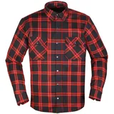 Modeka Colden Motorradhemd - Schwarz/Rot - 4XL